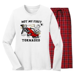 Not My First Tornadeo Not My First Tornado Women's Long Sleeve Flannel Pajama Set 