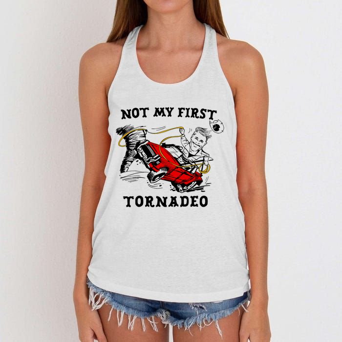 Not My First Tornadeo Not My First Tornado Women's Knotted Racerback Tank