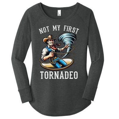 Not My First Tornado Not My First Tornadeo Rodeo Women's Perfect Tri Tunic Long Sleeve Shirt