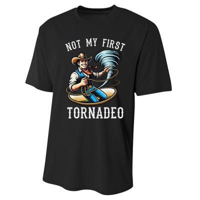 Not My First Tornado Not My First Tornadeo Rodeo Performance Sprint T-Shirt