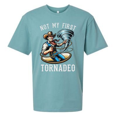 Not My First Tornado Not My First Tornadeo Rodeo Sueded Cloud Jersey T-Shirt