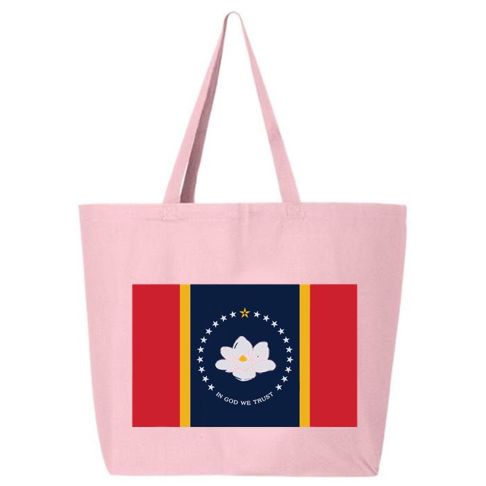 New Mississippi Flag In God We Trust Magnolia 25L Jumbo Tote