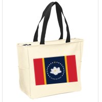 New Mississippi Flag In God We Trust Magnolia Zip Tote Bag