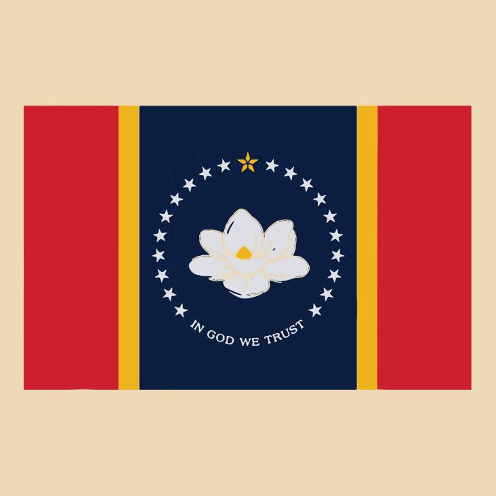 New Mississippi Flag In God We Trust Magnolia Zip Tote Bag
