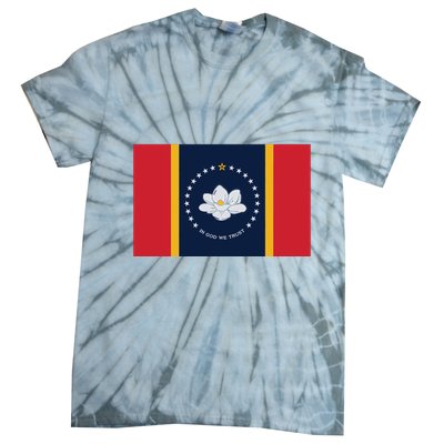 New Mississippi Flag In God We Trust Magnolia Tie-Dye T-Shirt