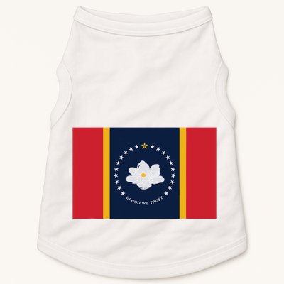 New Mississippi Flag In God We Trust Magnolia Doggie Tank