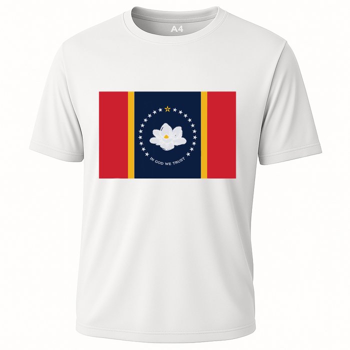 New Mississippi Flag In God We Trust Magnolia Cooling Performance Crew T-Shirt