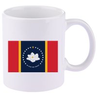 New Mississippi Flag In God We Trust Magnolia 11oz C Handle Ceramic Mug