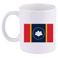 New Mississippi Flag In God We Trust Magnolia 11oz C Handle Ceramic Mug
