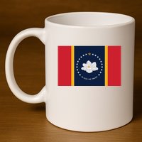 New Mississippi Flag In God We Trust Magnolia 11oz C Handle Ceramic Mug