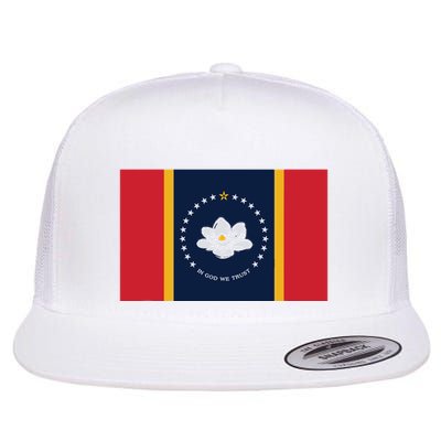 New Mississippi Flag In God We Trust Magnolia Flatbill Hat