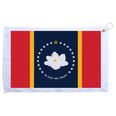 New Mississippi Flag In God We Trust Magnolia Grommeted Golf Towel