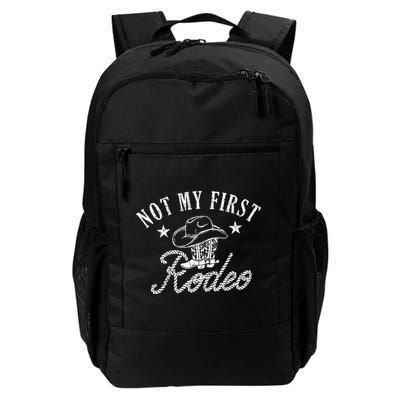 Not My First Vintage Rodeo Riding Horse Bronc Cow Boots Backpack