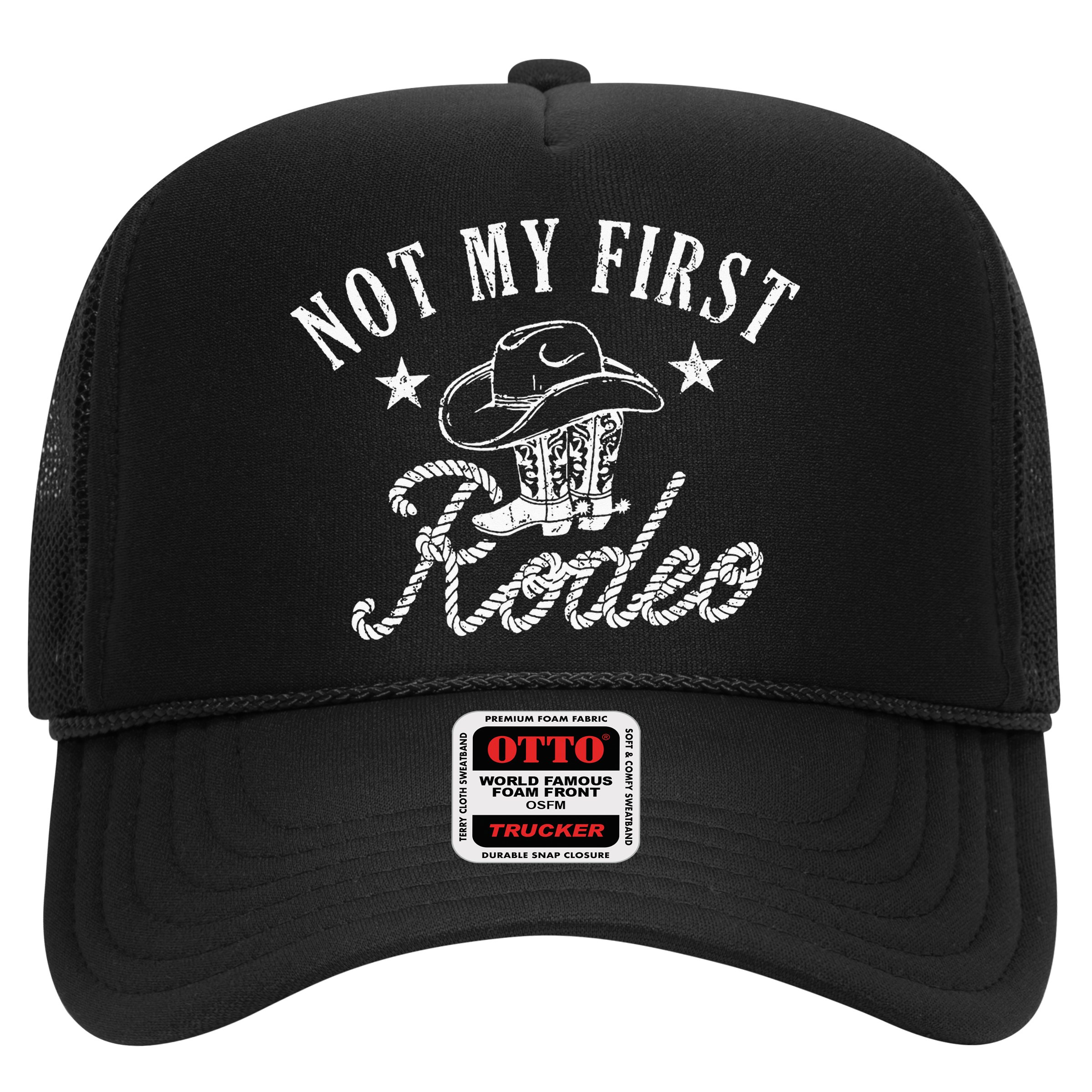 Not My First Vintage Rodeo Riding Horse Bronc Cow Boots Hat