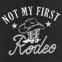 Not My First Vintage Rodeo Riding Horse Bronc Cow Boots Hat