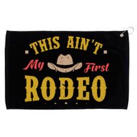 Not My First Vintage Rodeo Riding Horse Bronc Cow Western Grommeted Golf Towel