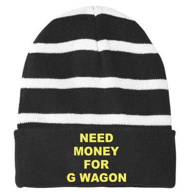 Need Money For G Wagon Striped Beanie with Solid Band