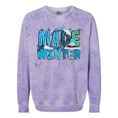 Not Made For Winter Cozy Season Christmas Colorblast Crewneck Sweatshirt