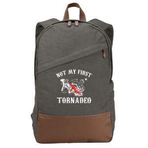 Not My First Tornadeo Cotton Canvas Backpack