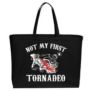 Not My First Tornadeo Cotton Canvas Jumbo Tote