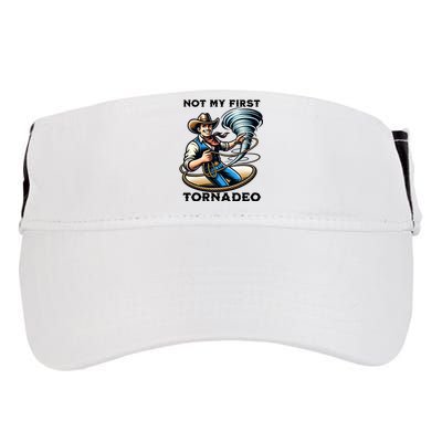 Not My First Tornadeo Funny Tornado Chaser Cowboy And Lasso Adult Drive Performance Visor