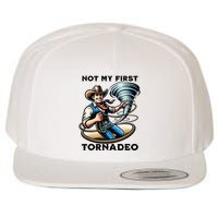 Not My First Tornadeo Funny Tornado Chaser Cowboy And Lasso Wool Snapback Cap