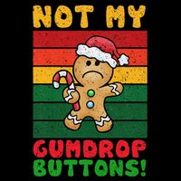Not My Gumdrop Buttons Funny Gingerbread Cookie Design 7-Panel Snapback Hat