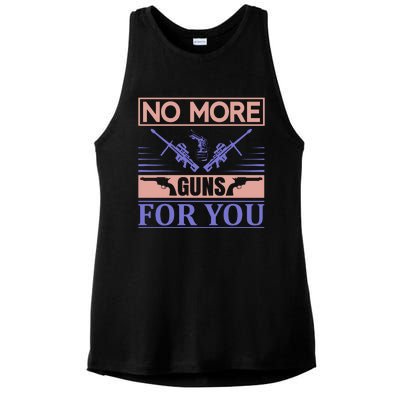 No More Guns For You Ladies PosiCharge Tri-Blend Wicking Tank