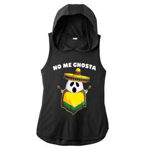 No Me Ghosta Gusta Funny Mexican Halloween Ladies PosiCharge Tri-Blend Wicking Draft Hoodie Tank