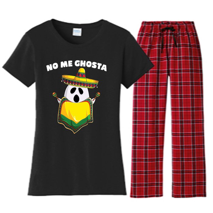 No Me Ghosta Gusta Funny Mexican Halloween Women's Flannel Pajama Set