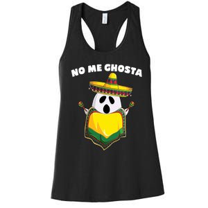 No Me Ghosta Gusta Funny Mexican Halloween Women's Racerback Tank