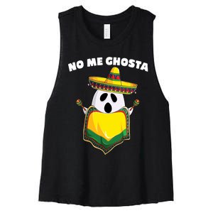 No Me Ghosta Gusta Funny Mexican Halloween Women's Racerback Cropped Tank