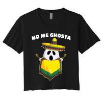 No Me Ghosta Gusta Funny Mexican Halloween Women's Crop Top Tee