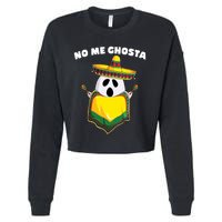 No Me Ghosta Gusta Funny Mexican Halloween Cropped Pullover Crew