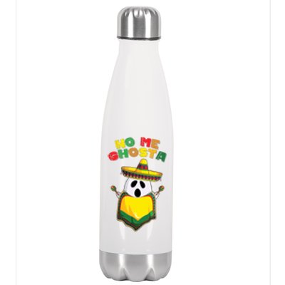 No Me Ghosta Gusta Funny Mexican Halloween Stainless Steel Insulated Water Bottle