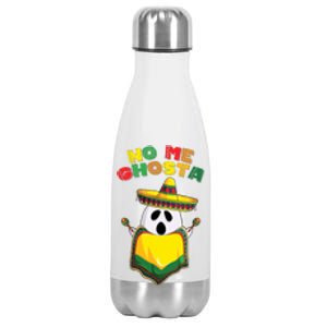 No Me Ghosta Gusta Funny Mexican Halloween Stainless Steel Insulated Water Bottle