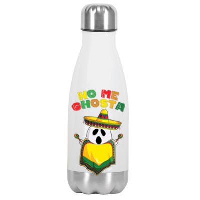 No Me Ghosta Gusta Funny Mexican Halloween Stainless Steel Insulated Water Bottle