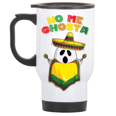 No Me Ghosta Gusta Funny Mexican Halloween Stainless Steel Travel Mug