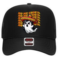 No Me Ghosta Funny Mexican Halloween Ghost High Crown Mesh Back Trucker Hat