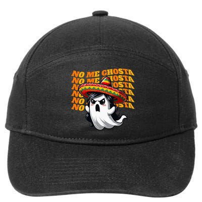 No Me Ghosta Funny Mexican Halloween Ghost 7-Panel Snapback Hat