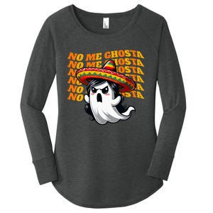 No Me Ghosta Funny Mexican Halloween Ghost Women's Perfect Tri Tunic Long Sleeve Shirt