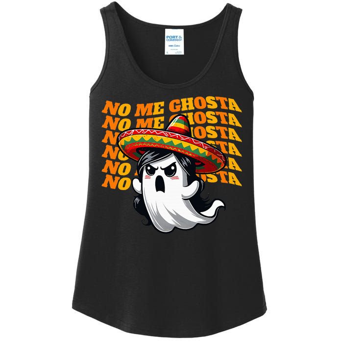 No Me Ghosta Funny Mexican Halloween Ghost Ladies Essential Tank