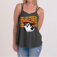 No Me Ghosta Funny Mexican Halloween Ghost Women's Strappy Tank