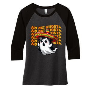 No Me Ghosta Funny Mexican Halloween Ghost Women's Tri-Blend 3/4-Sleeve Raglan Shirt