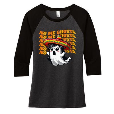 No Me Ghosta Funny Mexican Halloween Ghost Women's Tri-Blend 3/4-Sleeve Raglan Shirt