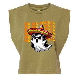 No Me Ghosta Funny Mexican Halloween Ghost Garment-Dyed Women's Muscle Tee