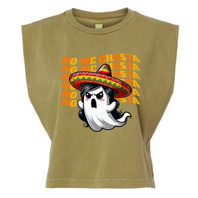 No Me Ghosta Funny Mexican Halloween Ghost Garment-Dyed Women's Muscle Tee