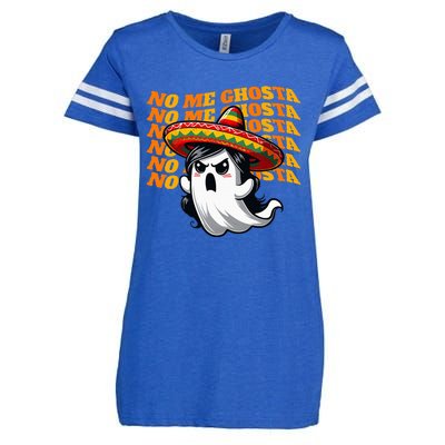 No Me Ghosta Funny Mexican Halloween Ghost Enza Ladies Jersey Football T-Shirt