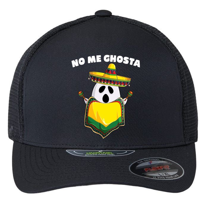 No Me Ghosta Gusta Funny Mexican Halloween Flexfit Unipanel Trucker Cap