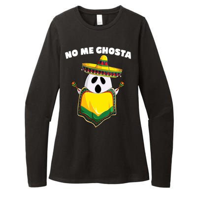 No Me Ghosta Gusta Funny Mexican Halloween Womens CVC Long Sleeve Shirt